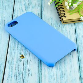  Накладка силиконовая под оригинал "без логотипа" для iPhone 7/8 в упаковке синий 