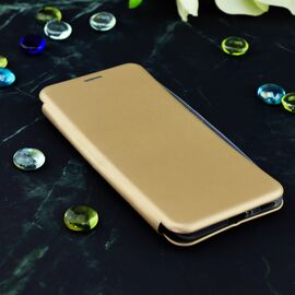  Чехол книга на силиконовой основе и магните для Xiaomi Mi11 Book, с округленными краями, золотой 