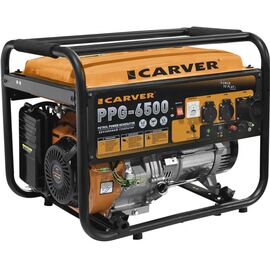  Генератор CARVER PPG- 6500 бензин (LT-188F, 5,0/5,5кВт, 220В, бак 25л, обмотка медь)(6шт/пал) 