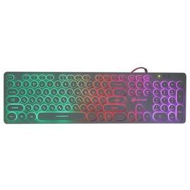  Клавиатура Oklick 420MRL черный USB slim Multimedia LED 