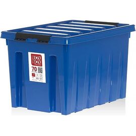  Контейнер Rox Box M-070-00.06 на роликах с крышкой, 70 л, синий 